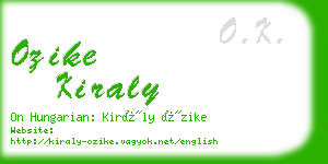 ozike kiraly business card
